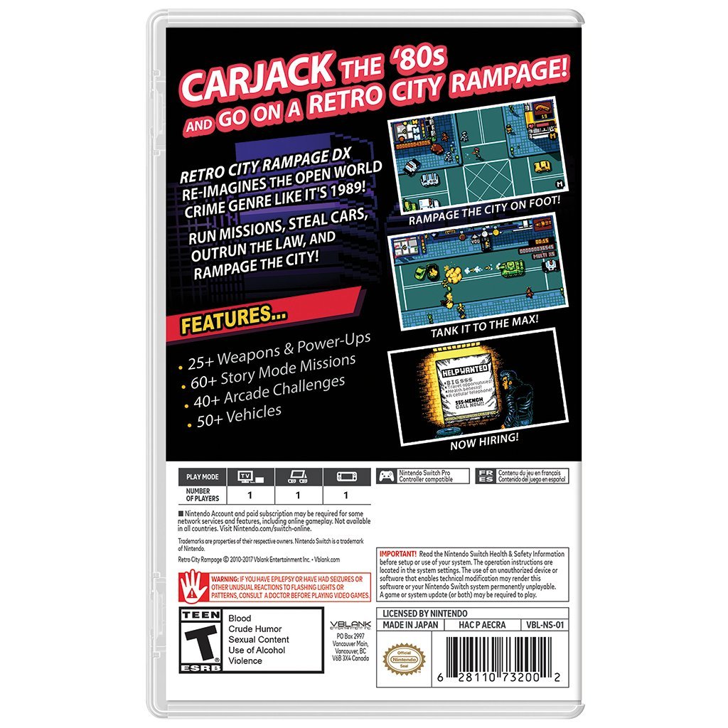 Retro City Rampage DX - Nintendo Switch : Amazon.ca: Video Games